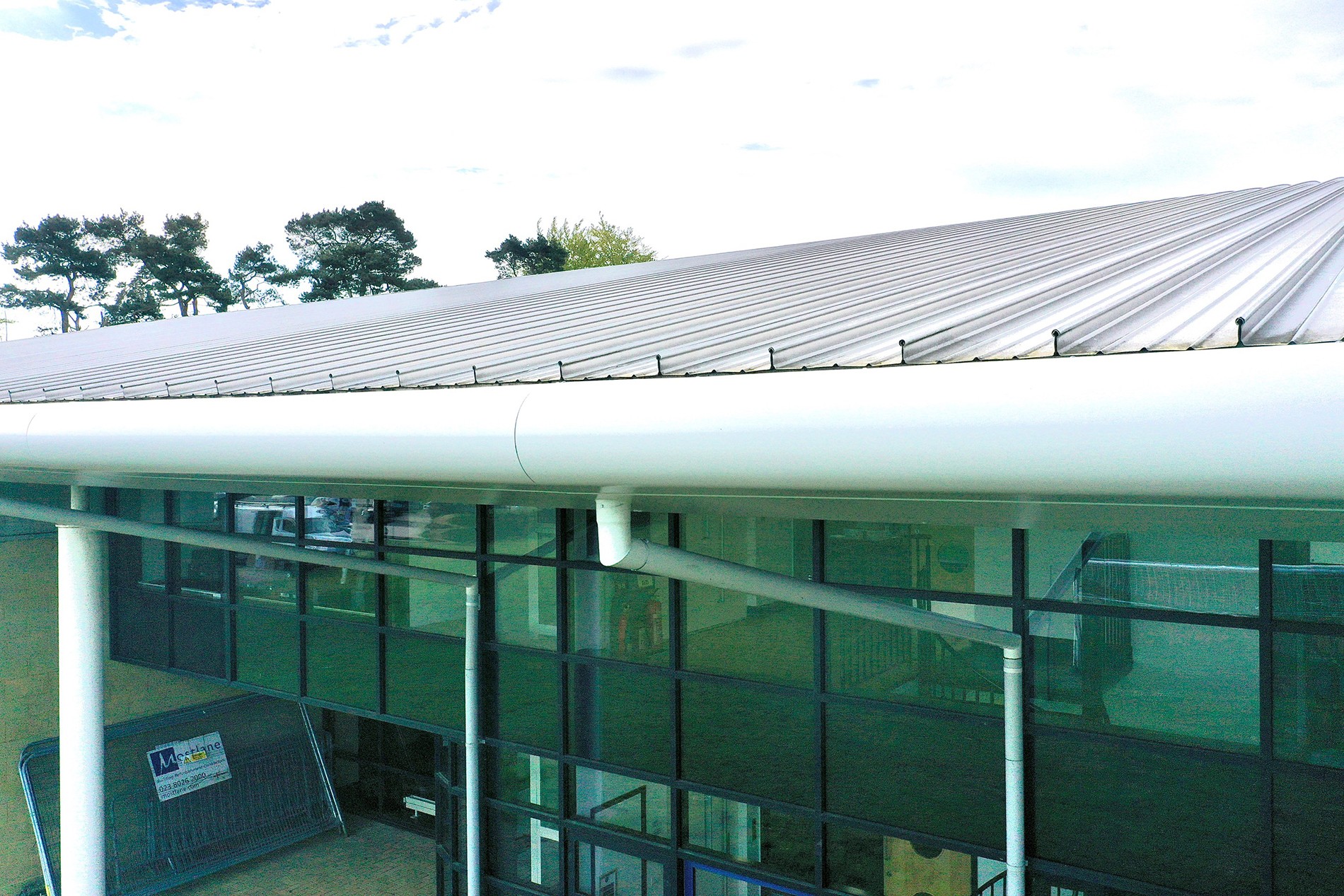 Godalming College Sports Centre, Godalming, Surrey Guttering Image 7