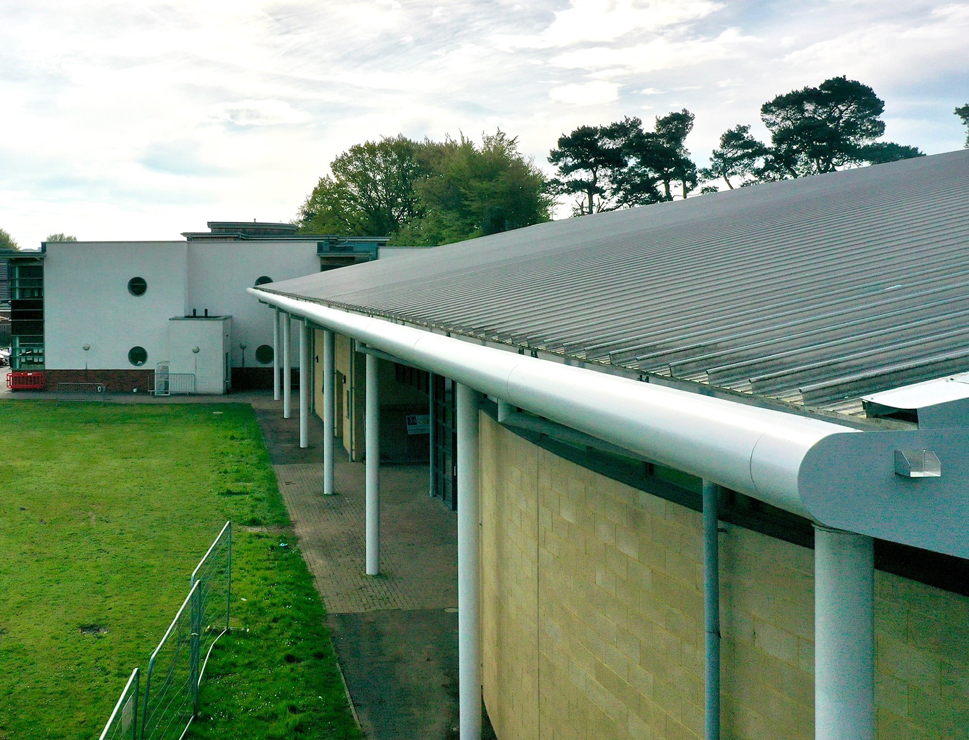 Godalming College Sports Centre, Godalming, Surrey Guttering Image 11