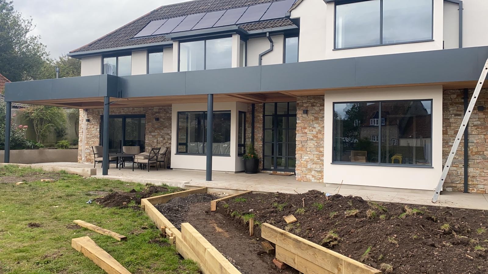 Aluminium fold over fascia in Wells Image
