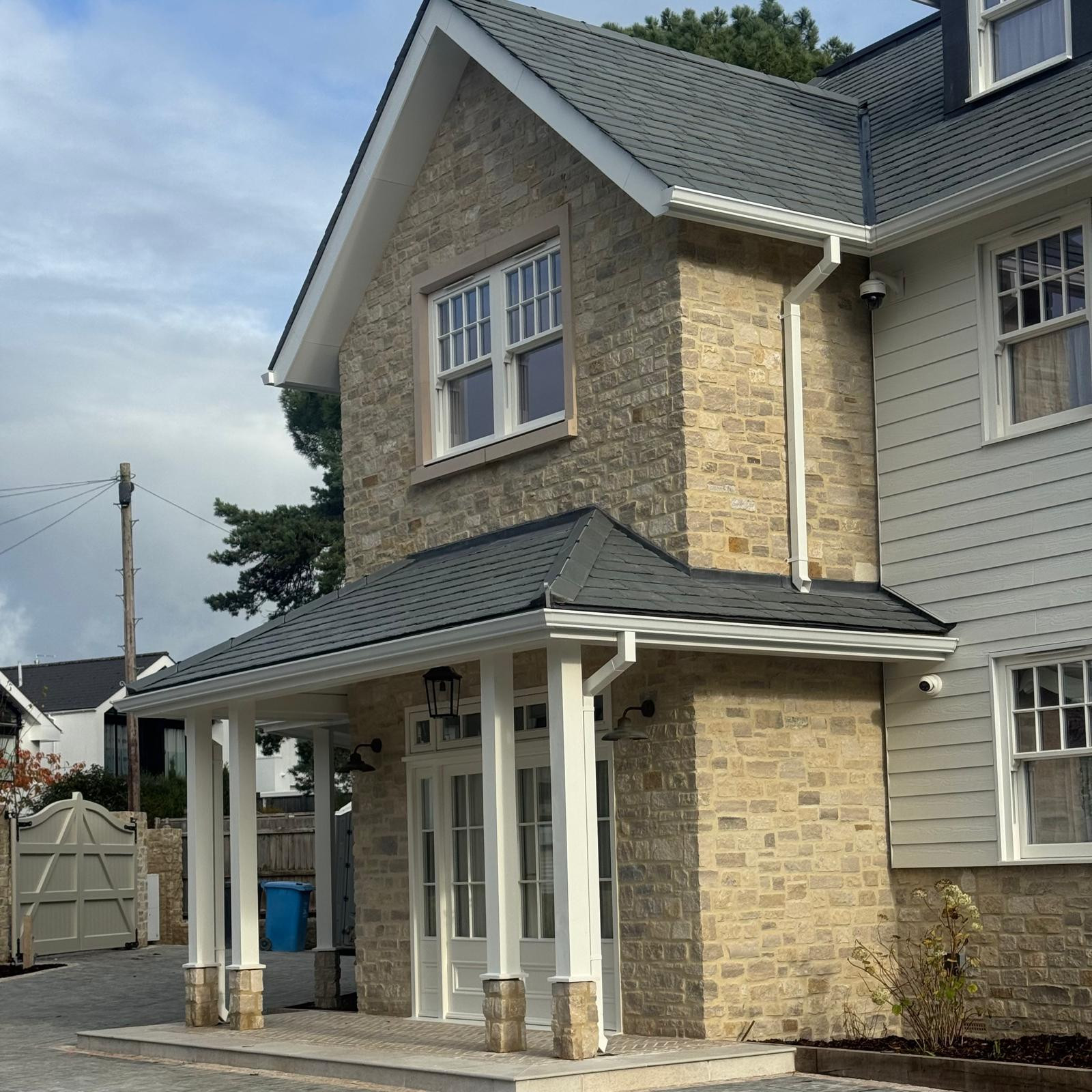County Gutters Case Study Sandbanks Coastal Property Aluminium Soffit and Mustang Guttering Installation Image 11