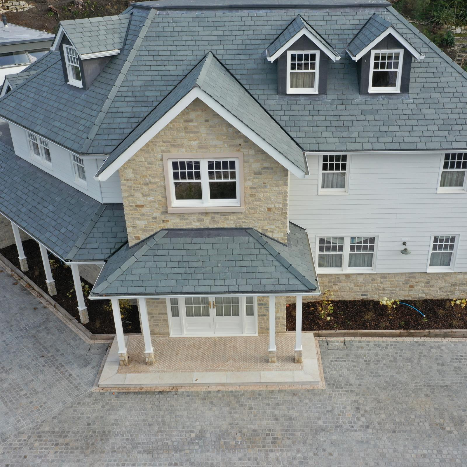 County Gutters Case Study Sandbanks Coastal Property Aluminium Soffit and Mustang Guttering Installation Image 6