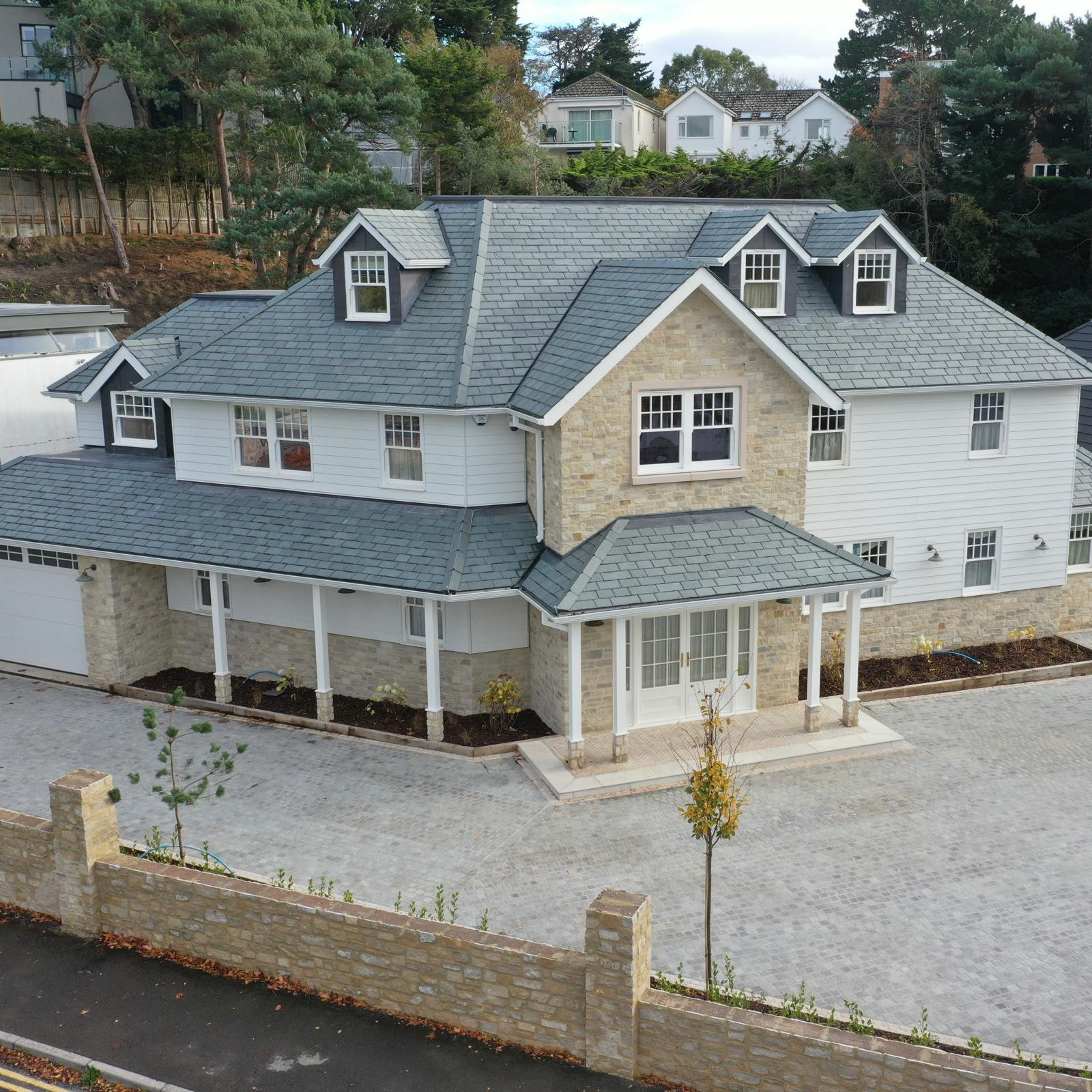 County Gutters Case Study Sandbanks Coastal Property Aluminium Soffit and Mustang Guttering Installation Image 8