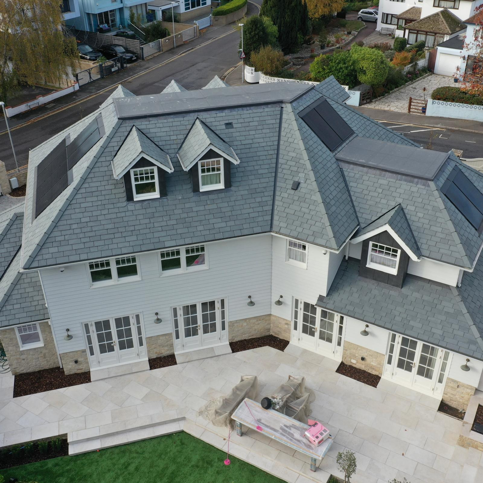 County Gutters Case Study Sandbanks Coastal Property Aluminium Soffit and Mustang Guttering Installation Image 3
